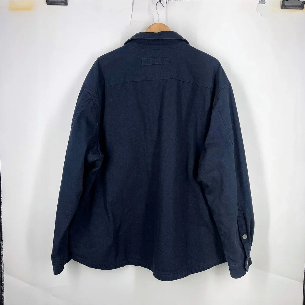 Duluth Trading Co Hanger Bender Mens 3XL Fleece Lined Cotton Canvas Shirt Jacket